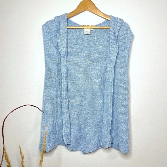 Norm Thompson Hooded 1 Button Cardigan Sweater - Picture 1 of 6